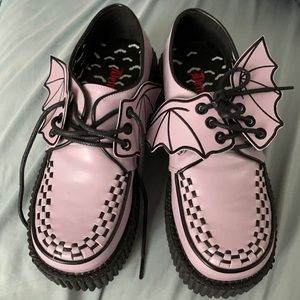 Womens Batwing Lavender Platform Shoes 11